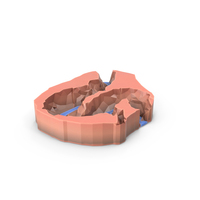 Low Poly Cartoon Model Grand Canyon PNG & PSD Images