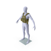Ranger Plate Carrier With Pouches On Mannequin Green PNG & PSD Images