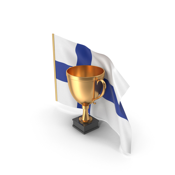 Finland Golden Trophy Flag PNG & PSD Images
