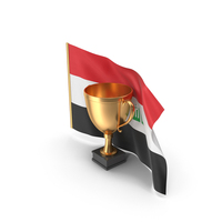 Iraq Golden Trophy Flag PNG & PSD Images
