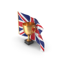 United Kingdom Golden Trophy Flag PNG & PSD Images
