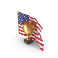 United States Golden Trophy Flag PNG & PSD Images