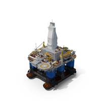Semi-Submersible Offshore Oil Rig Platform PNG & PSD Images