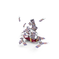 Box Full Out Fly England 20 Pounds Money Notes PNG & PSD Images