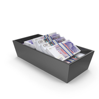 Box With Lots England 20 Pounds Money Notes PNG & PSD Images