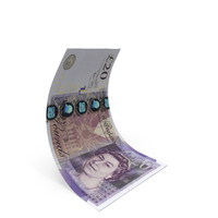 England 20 Pounds Falling Money Note PNG & PSD Images