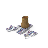 England 20 Pounds Money Notes Bag Coins Currency PNG & PSD Images