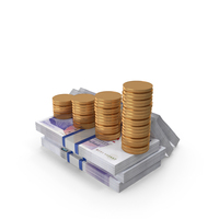 England 20 Pounds Money Notes With Graph Coins Lots PNG & PSD Images