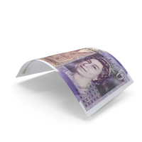 Falling Note England 20 Pounds Money PNG & PSD Images