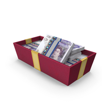 Gift Box Full Of England 20 Pounds Money Notes PNG & PSD Images