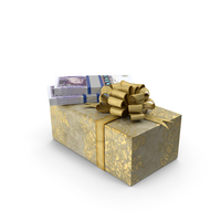 Gift Box With England 20 Pounds Money Notes Lots On Top PNG & PSD Images