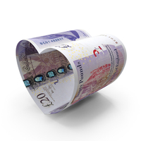 Heart Shap England 20 Pounds Notes PNG & PSD Images