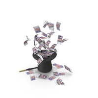 Magic Hat England 20 Pounds Money Fly Out PNG & PSD Images