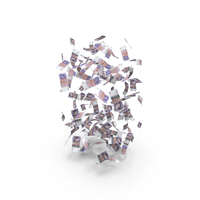 Money Falling England 20 Pounds Notes PNG & PSD Images