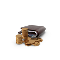 Wallet England 20 Pounds Money Bills Gold Coins PNG & PSD Images