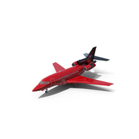 Business Jet Dassault Falcon 900 Red PNG & PSD Images