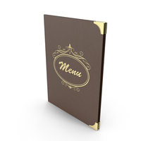 Luxury Leather Menu Cover Brown PNG & PSD Images