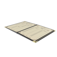 Restaurant Menu Open Flat Mocup PNG & PSD Images