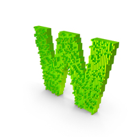 Slice Block Letter W PNG & PSD Images