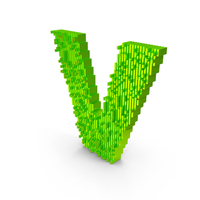 Slice Block Letter V PNG & PSD Images