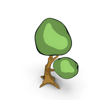 Cartoon Tree Flat Colors PNG & PSD Images