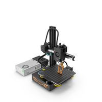 Figurine in Mini 3D Printer PNG & PSD Images
