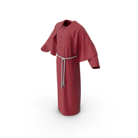 Red Long Mantle with Cape PNG & PSD Images