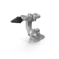 ABB 7600 Industrial Robot with Gripper White PNG & PSD Images