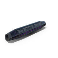 Black Tube Shaped UFO Ship PNG & PSD Images