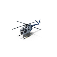 Police Surveillance Helicopter Hughes OH-6 PNG & PSD Images