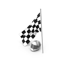 Racing Checkered Flag with Helmet PNG & PSD Images