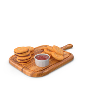 Round Crackers With Sausage PNG & PSD Images