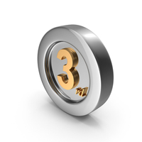 Coin Gold Glass Third PNG & PSD Images