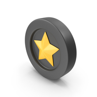 Coin Yellow Black White Star PNG & PSD Images