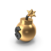 Dollar Gold Bomb PNG & PSD Images