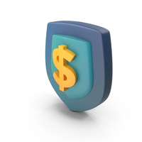 Dollar Shield Money Toon PNG & PSD Images