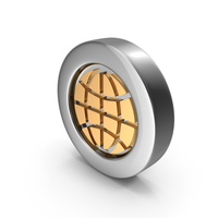 Globe Web Coin Gold Glass PNG & PSD Images
