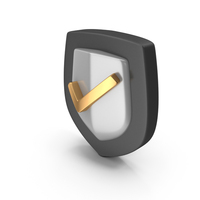 Gold Tick Mark Shield PNG & PSD Images
