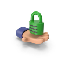 Lock In Hand Security PNG & PSD Images