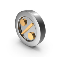 Percent Coin Discount Gold Glass PNG & PSD Images
