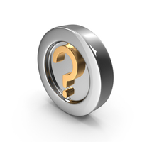Question Mark Help Gold Glass PNG & PSD Images