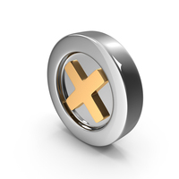 Wrong Cross Coin Gold Glass PNG & PSD Images