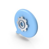 Gear With Bubble Icon PNG & PSD Images