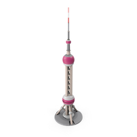 Cartoon Model Oriental Pearl Tower PNG & PSD Images