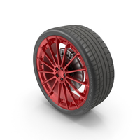 Crimson Performance Alloy Wheel PNG & PSD Images