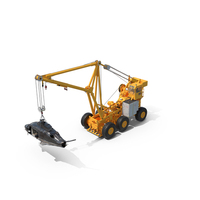 Emergency Lift Crane With Damage Helicopter Hull PNG & PSD Images