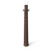 Industrial Brick Chimney With Staircase PNG & PSD Images