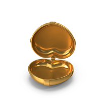 Valentine Love Open Gift Box Icon Gold PNG & PSD Images
