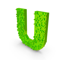 Slice Block Letter U PNG & PSD Images