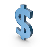 Dollar Symbol Blue PNG & PSD Images